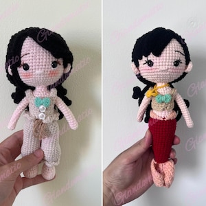 Princess Melody Crochet Doll - The Little Mermaid Character Plush - Soft Toys for Girl - Handmade Gifts