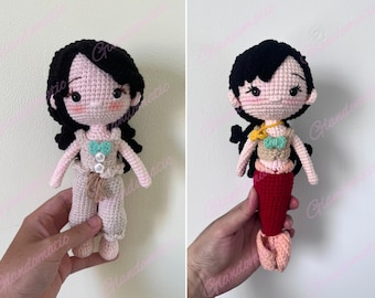 Princess Melody Crochet Doll - The Little Mermaid Character Plush - Soft Toys for Girl - Handmade Gifts