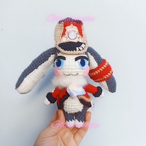 Custom Rabbit Character Crochet Doll - Game Character NPC Plush Toy