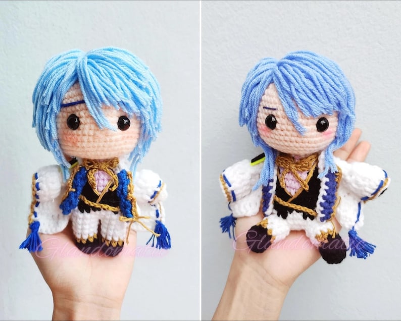 Yelan Genshin Impact Crochet Doll Game Character Plush Toy Etsy