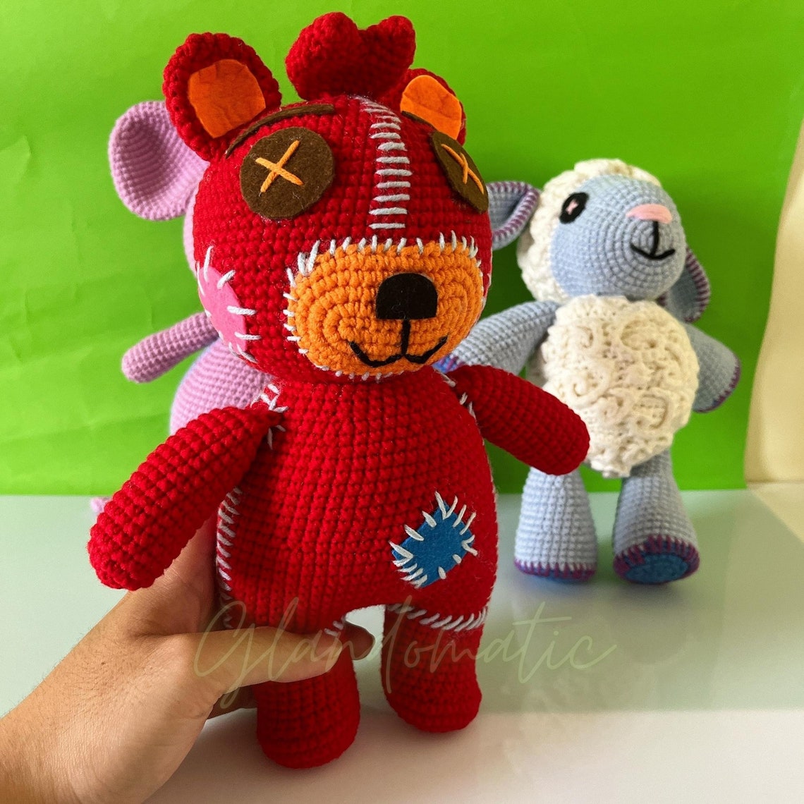 Teddy Bear Toy Crochet Bear Baby Shower Doll Etsy