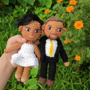 Best Couple Gift Cute Couple Crochet Doll Romantic Anniversary Wedding Gift image 8