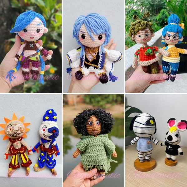 Custom Your Favorite Character Crochet Doll - Custom Plush Commission - Any Cartoons, Actors, Anime, TV Show Crochet Doll - Look Alike Gifts