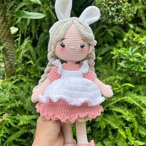 Crochet Rosie Plush Doll - Personalized Princess Crochet Doll - Princess Amigurumi - Baby Girl Doll - Gift for Toddler