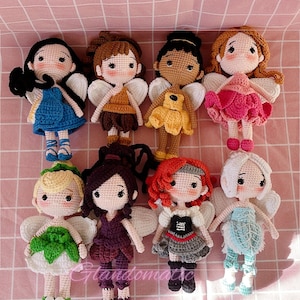 Fairies Crochet Doll - Crochet Disney Fairies - Tinker Bell, Peter Pan Plush Doll - Disney Amigurumi Toy - Gift for Daughter