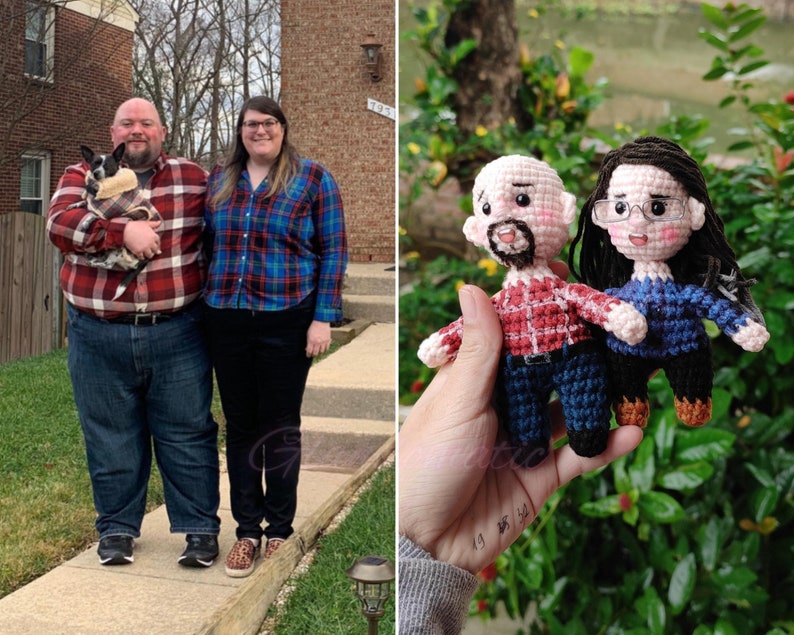 Best Couple Gift Cute Couple Crochet Doll Romantic Anniversary Wedding Gift image 2