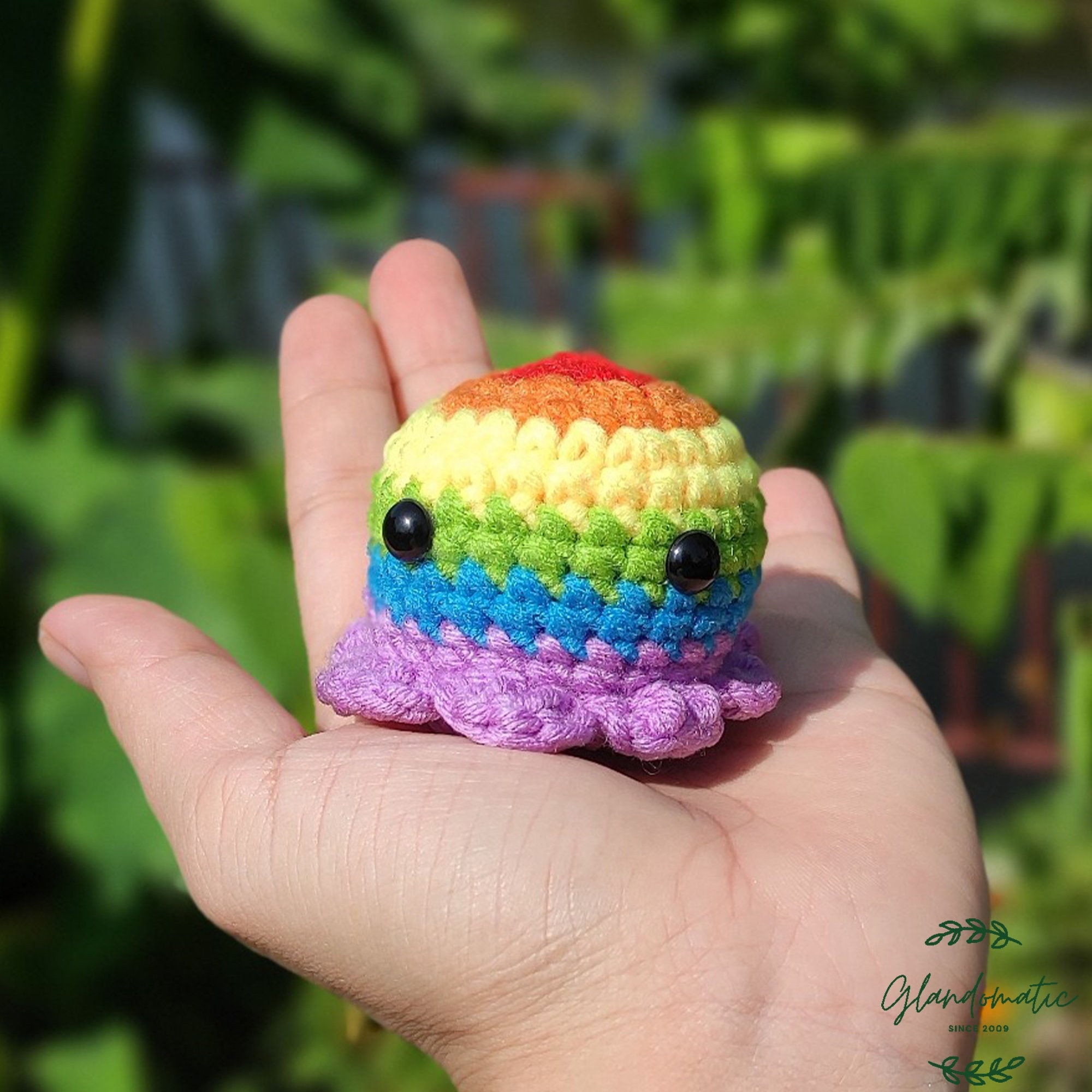 LGBT Octopus Crochet Plush - LGBT Pride Crocheted Keychain - Gay