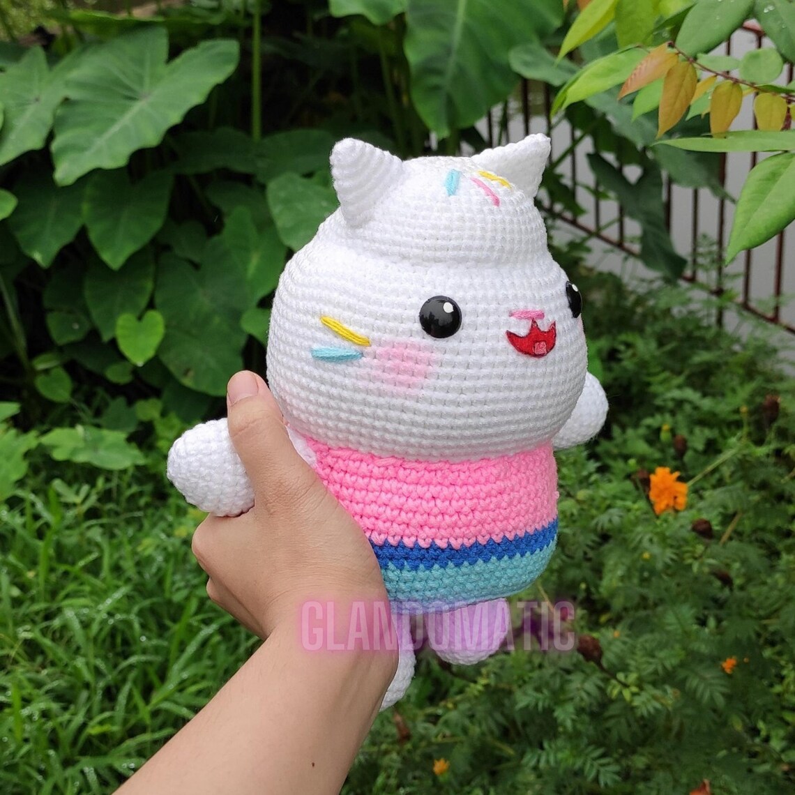 Crochet Cakey Cat Gabby's Dollhouse Toys - Cat Gabby Characters Plush ...