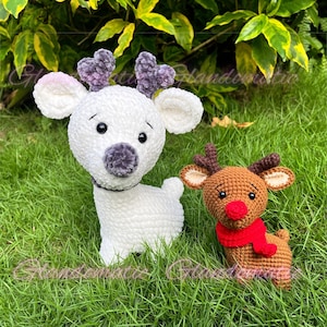 Christmas Reindeer Crochet Doll - Reindeer Rudolf - Amigurumi Deer -  Holiday X&#39;mas Decor - Christmas Gift - Animal Stufffed