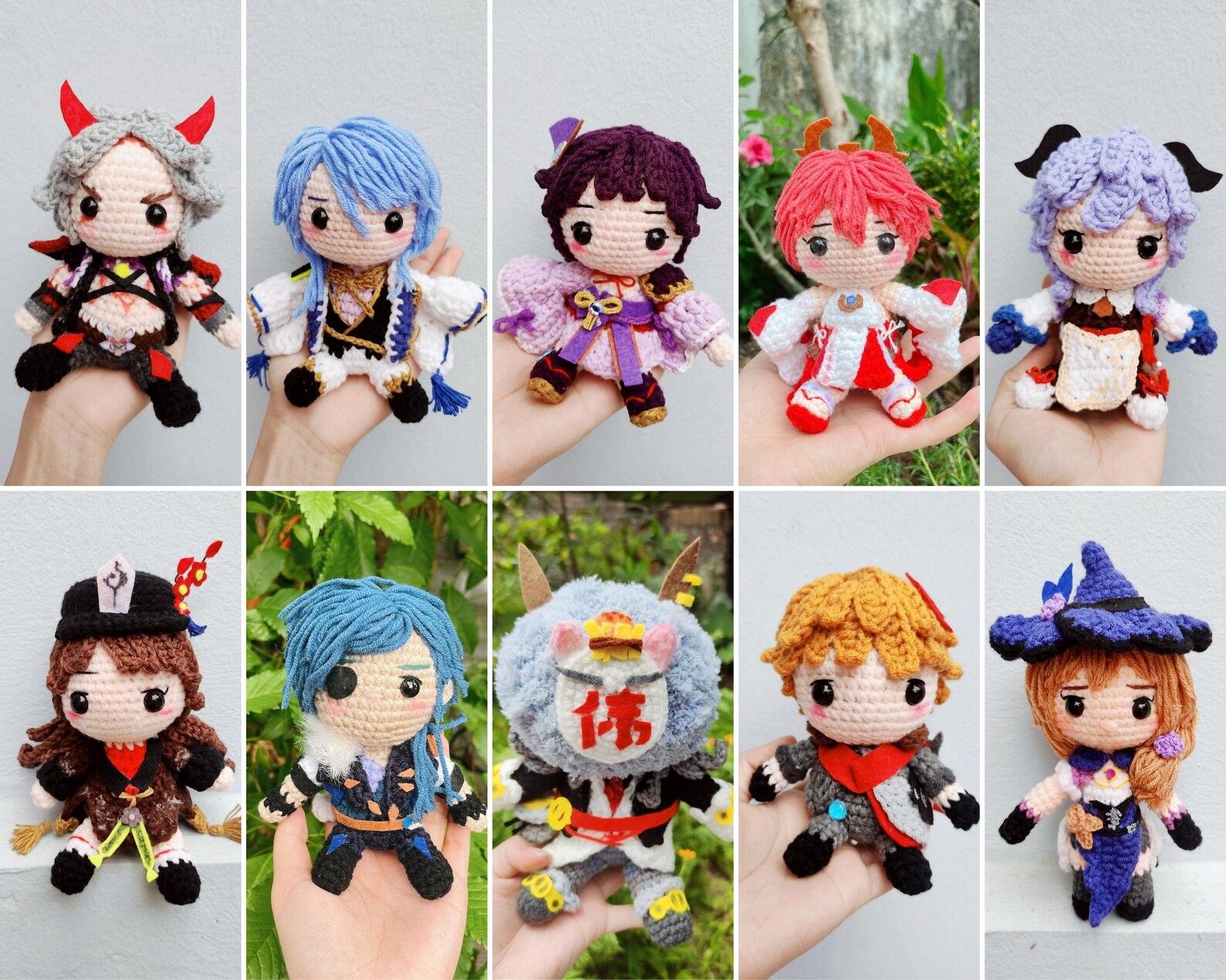 Yelan Genshin Impact Crochet Doll Game Character Plush Toy Etsy