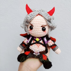 Custom Arataki Itto Crochet Doll - Game Character Plushie - Any Game Character Crochet Doll Commission - Any Character into Plushie
