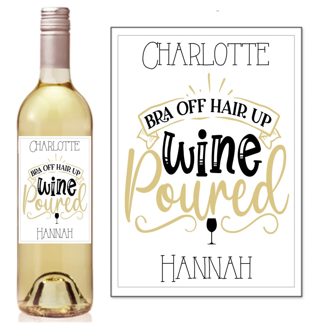 Personalised Bottle Label Wine Prosecco Champagne Etsy Personalised Bottle Label Wine Prosecco Champagne Etsy