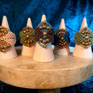 Boho Makramee Statement Ring