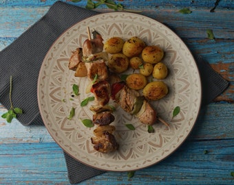 Foodboard / Backdrop double face rustique look en bois bleu