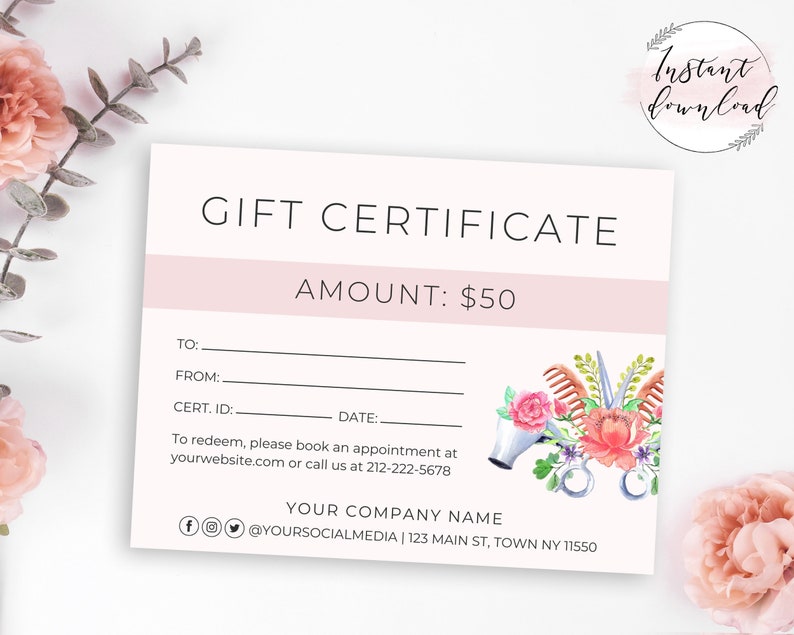 hair-salon-certificate-template-printable-editable-hair-salon-etsy