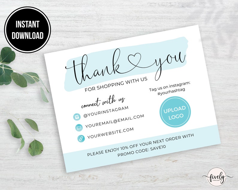Business Thank You Card For Poshmark Etsy Mercari Ebay