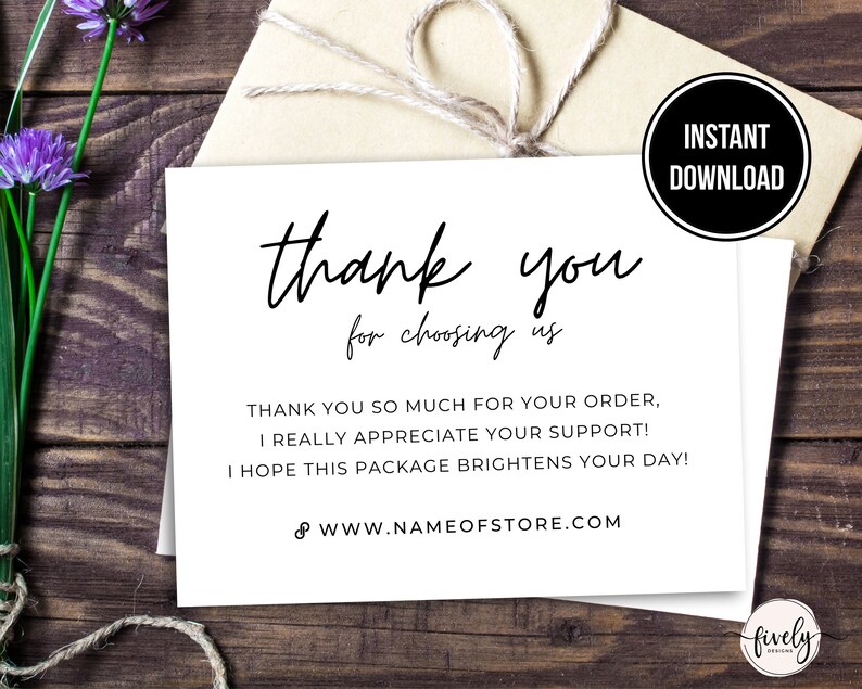 Thank You Note For Poshmark Thank You Card Poshmark Poshmark | Etsy
