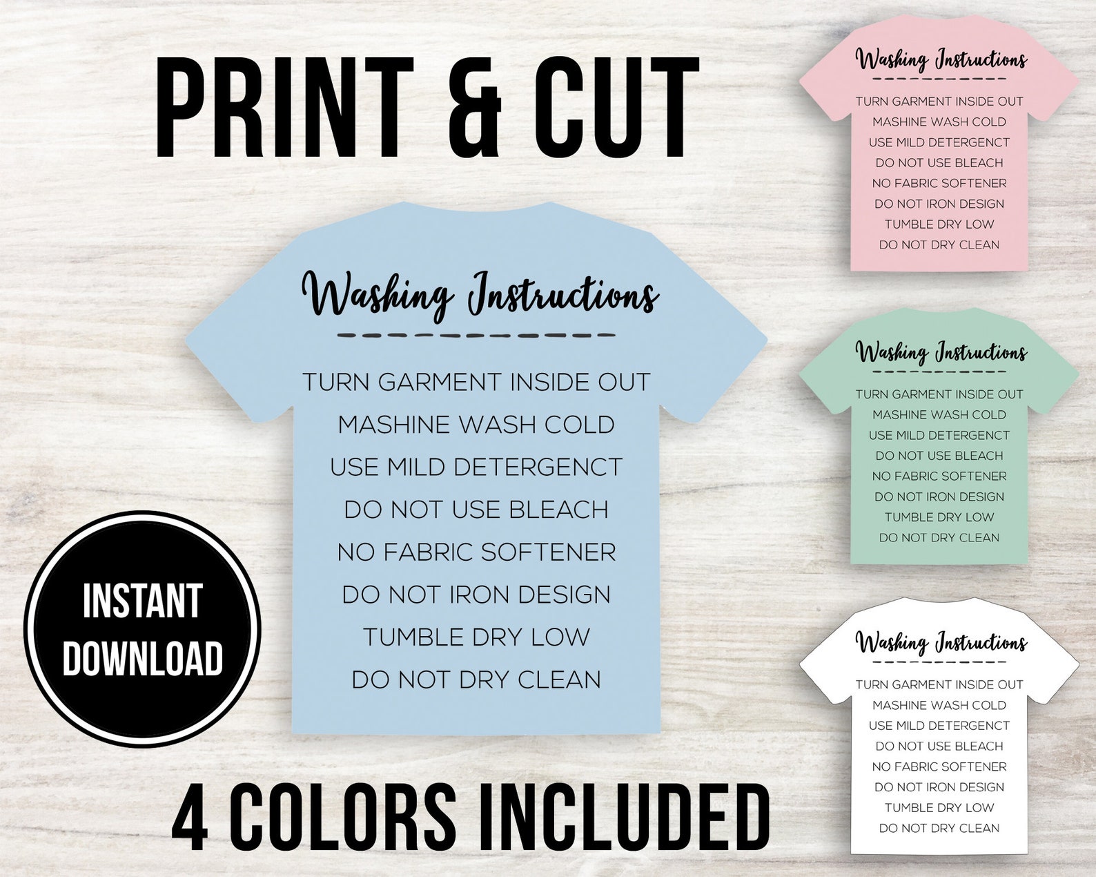 T shirt Washing Instructions Card Printable Fabric Care Etsy t-shirt-washing-instructions-card-printable-fabric-care-etsy