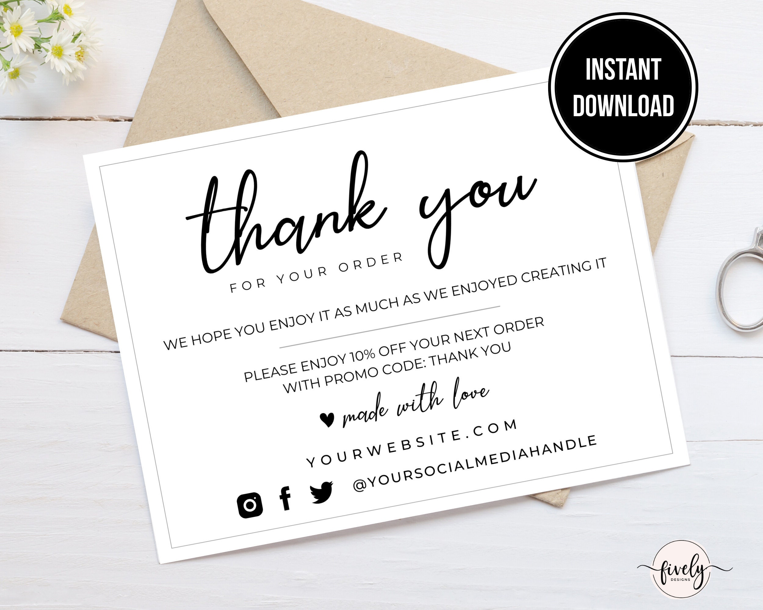 Business Thank You Card Template