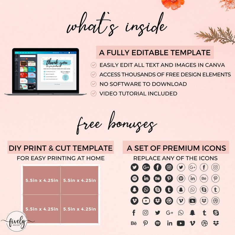 Business Thank You Cards for Poshmark Etsy Ebay Mercari