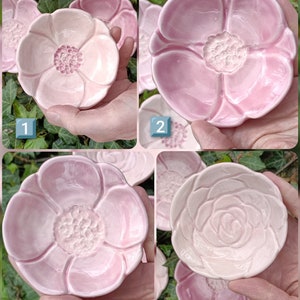 Petites coupelles fleurs en céramique image 2