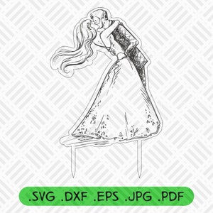 Wedding Cake Topper, Cake Decoration Svg Dxf Eps Jpg Pdf Template, Vector Files, Laser cut, Cricut, CNC,  Instant Download