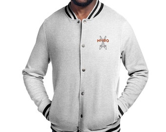 Excalibeard Logo Embroidered Champion Bomber Jacket