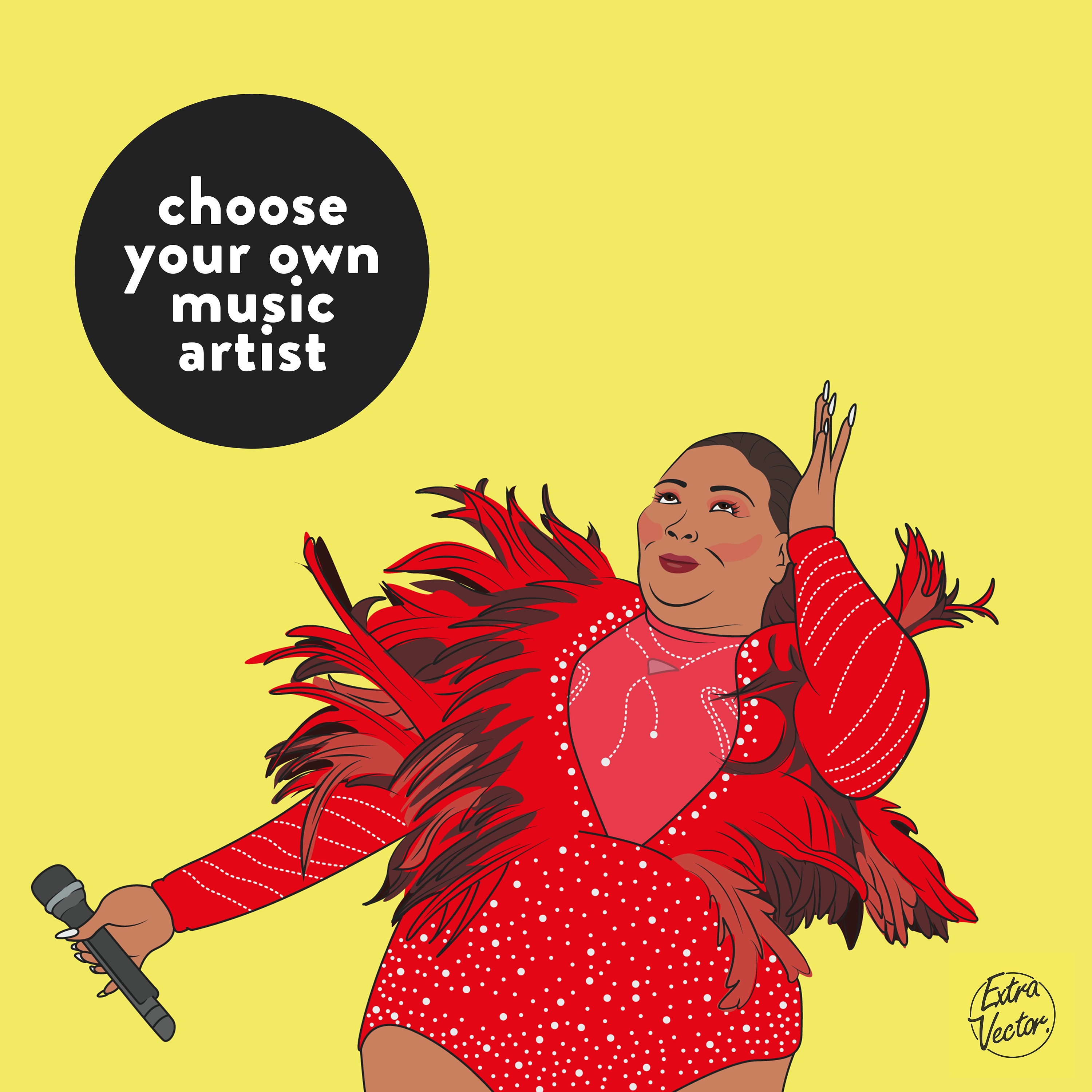 Lizzo Inspired Poster Cartoon Drawing Portrait Recycled Paper - Etsy