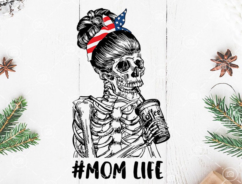 Download Download File PNG SVG Mom Life With America Bandana svg | Etsy