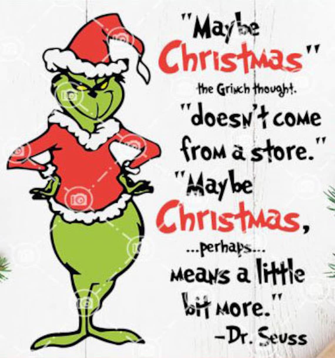 File PNG SVG Download Grinch Maybe Christmas the Grinch Etsy