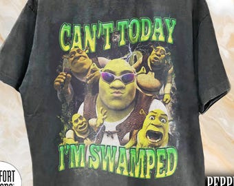 Camiseta divertida com estampa de meme: Não posso hoje, estou atolado em trabalho.