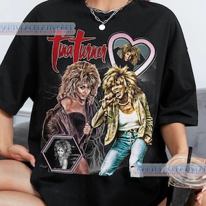 Tina Turner Bootleg Style Tee - Tina ! Pop Bootleg T Shirt - Vintage Style Tina Turner Shirt MTL98S