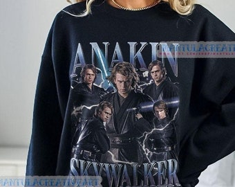 Anakin Skywalker Sweatshirt, T-Shirt and Hoodie : Vintage 90s Retro Design, Movie Fan Apparel