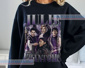 Julie And The Phantoms Sweatshirt, T-Shirt and Hoodie : Vintage Sunset Curve Music Band Tee