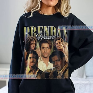 Brendan Fraser sweatshirt Brendan Fraser Vintage Shirt Brendan Fraser Fan Tees Brendan Fraser 90s Sweater Brendan Fraser Merch Hoodie