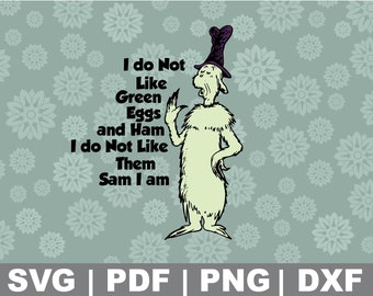 Green Eggs And Ham Svg Etsy