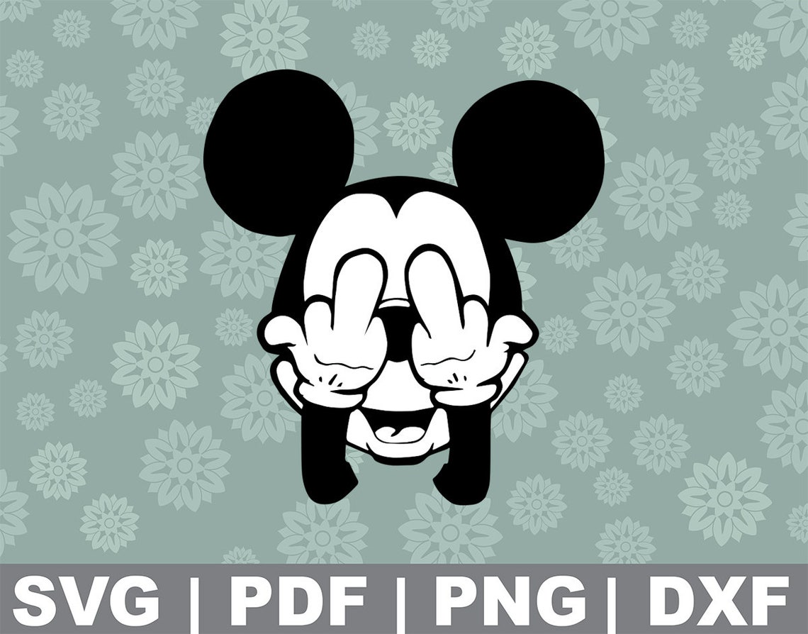 Mickeymouse middlefinger svg Etsy