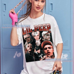 Maglietta vintage bootleg di Lil Peep: maglietta hip hop rap immagine 3