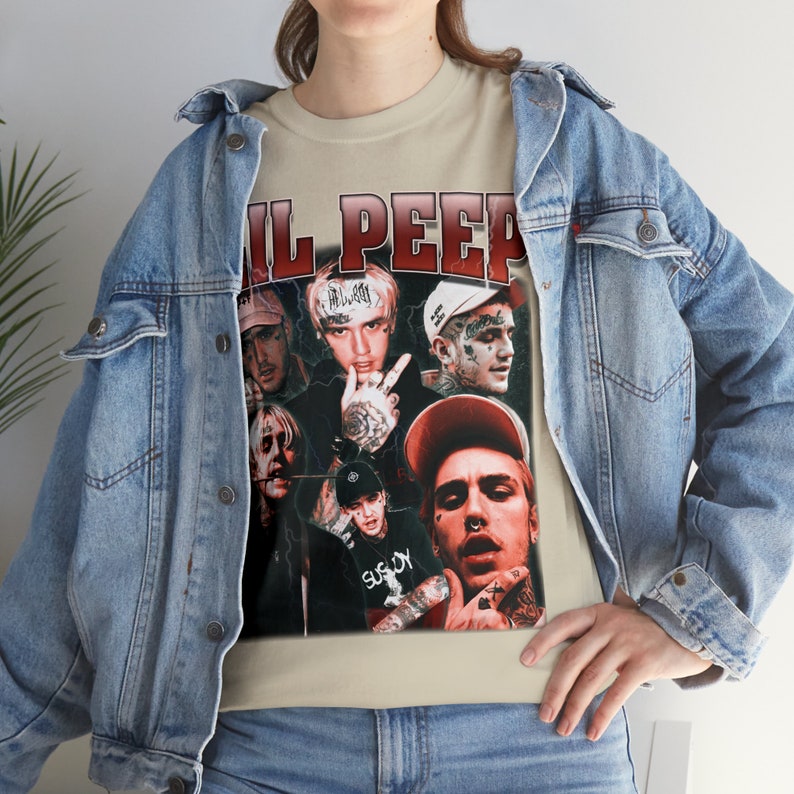Maglietta vintage bootleg di Lil Peep: maglietta hip hop rap immagine 10