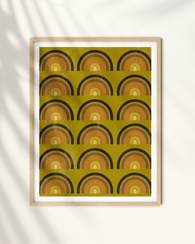 Retro 70s Home Decor, 70s Decor, Vintage Poster, 70s Wall Art, Retro