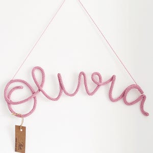 Custom Knitted Wire Name Sign: Nursery Decor