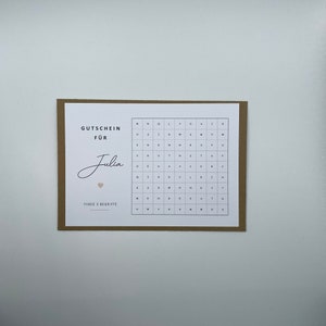 Gutschein Wortsuche, Karte zum Verschenken, Personalisierte Karte, Finde die Begriffe