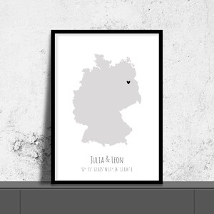 koordinaten Karte, Familie, Beziehung, Personalisierte Karte Poster, Geschenk, Beziehung Deutschland zuhause