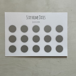 Scratch card, date ideas, date ideas for home, gift to girlfriend/boyfriend, scratch off card