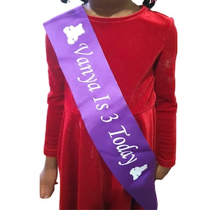 Customised party sash, birthday Sash, graduation sash, CamieRoseUk
