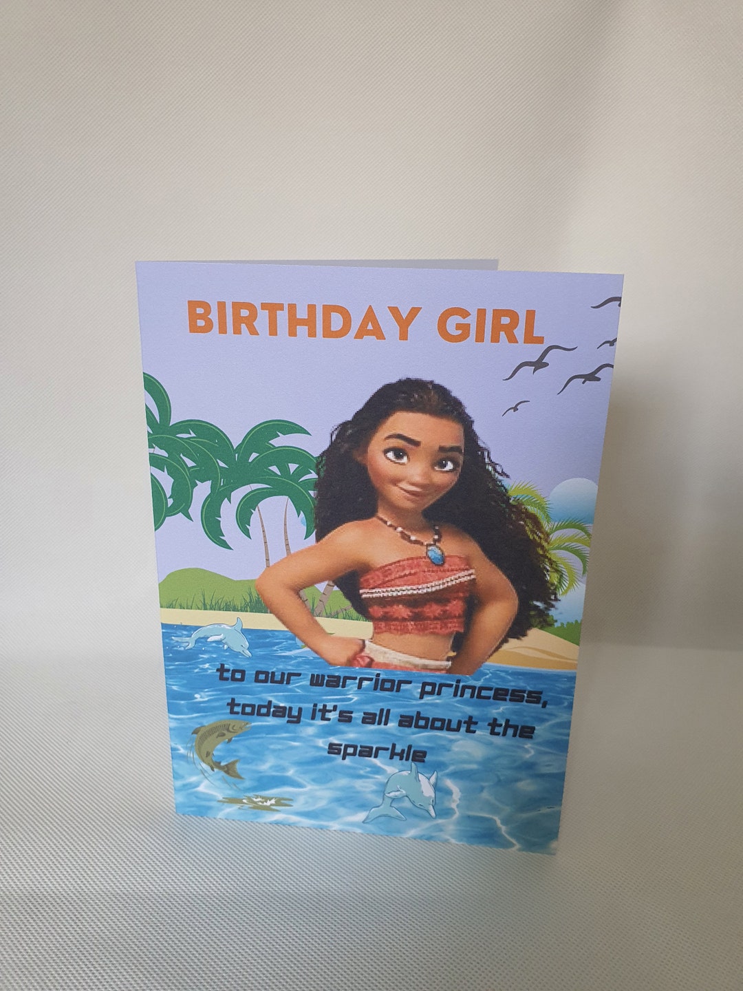 Moana Birthday Card for Daughter Grandaughter Handmade Cards - Etsy