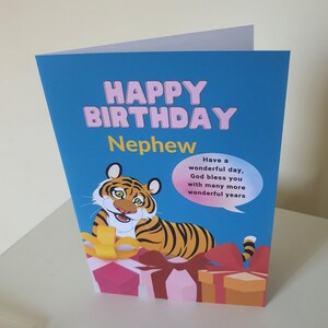 Cartão de aniversário para sobrinho, filho, neto, cartões feitos à mão, cartões personalizados