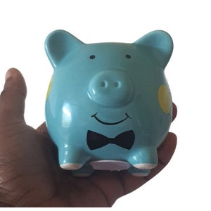 Personalised piggy banks for kids, babies/toddlers, decorative money box, Camieroseuk