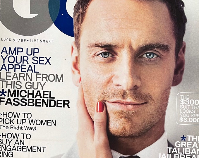 Pre-Owned GQ magazine cover Michael Fassbinder-Vintage Men's Fashion & Lifestyle - Iconic Covers - Interviews - Collectible back Issue
