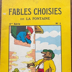 For Collectors - rare vintage book FABLES CHOISIES de la fontaine No.1 4 me serie, imagerie pellerin a epinal